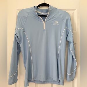 Peter Millar Women's M Blue US Open Raglan-Sleeve Perth Layer UPF 50 1/4 Zip